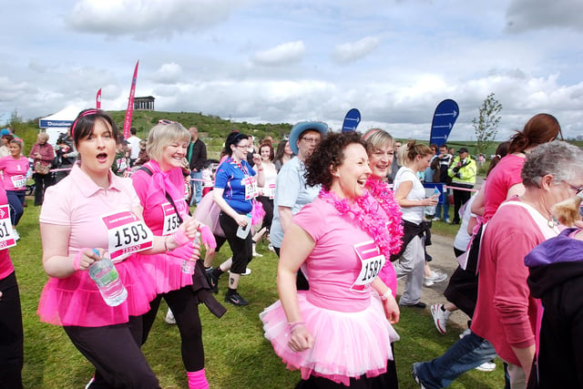 They were doing their bit for charity in the Race for Life. Can you remember when?