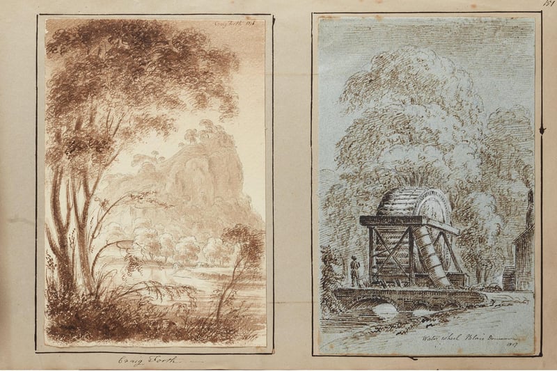 Craig Forth, dating from 1818 and Water Wheel, Blair Drummond, 1817