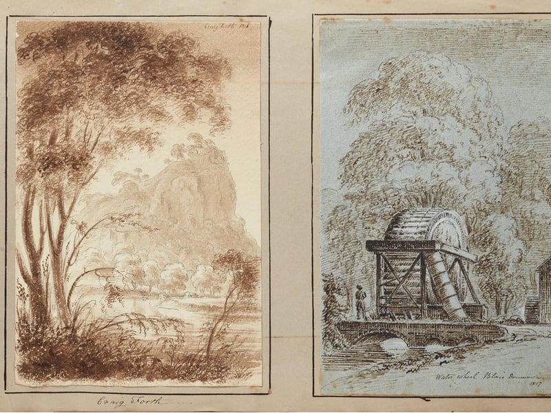 Craig Forth, dating from 1818 and Water Wheel, Blair Drummond, 1817