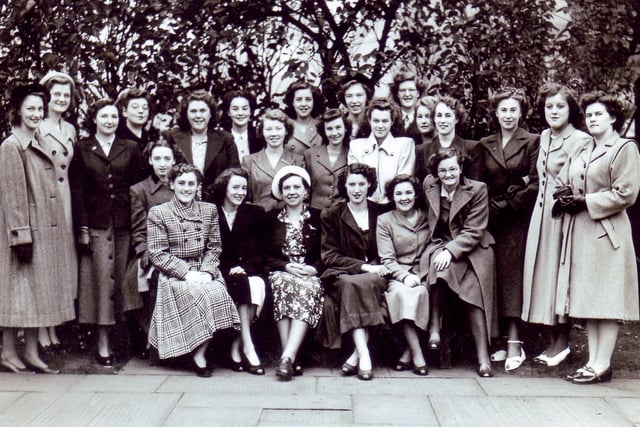 In 1946, 24 young ladies began training at Kenwood (off Psalter Lane) to become nursery nurses (NNEB). This lovely photo was taken when the class sat for their final exams in October 1948.  Mrs H Cunningham in the centre, front row, was the founder of this training scheme, thus the girls were called her "guinea pigs"  Submitted  Mrs I Dace