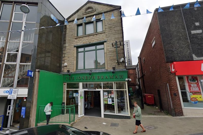 The Joseph Bramah, on Market Hill, Barnsley, has a 4.1 star rating according to 2,710 reviews on Google.