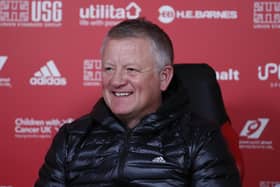 Chris Wilder manager of Sheffield Utd speaking during a press conference at the Steelphalt Academy, Sheffield. Picture date: 12th March 2020. Picture credit should read: Simon Bellis/Sportimage