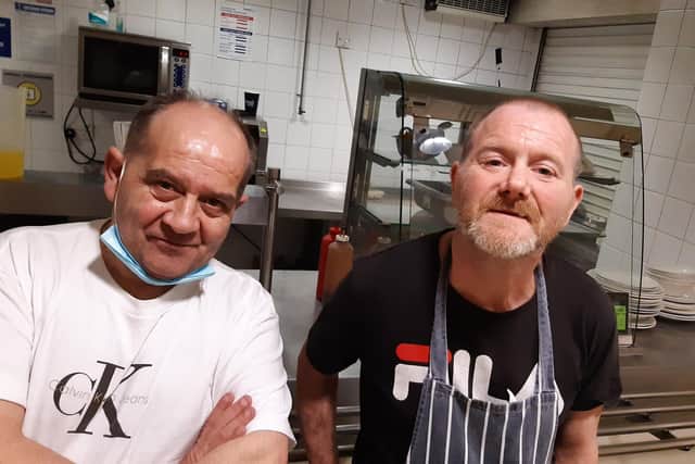 The Archer Project provides help for the homeless. It is run by volunteers including Paul Bushell and Wayne Dobbs, pictured in the kitchens.
