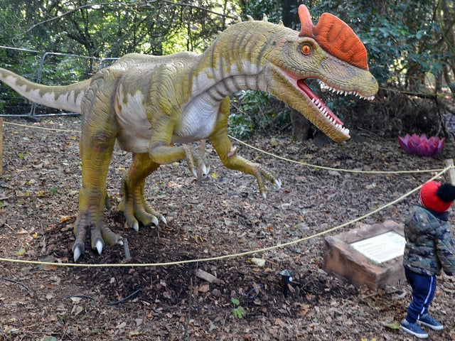 Dinosaur fans posed for pictures with their favourites