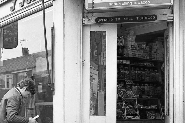Look at the sweet options in J Johnson's Fulwell Road sweet shop in 1970.