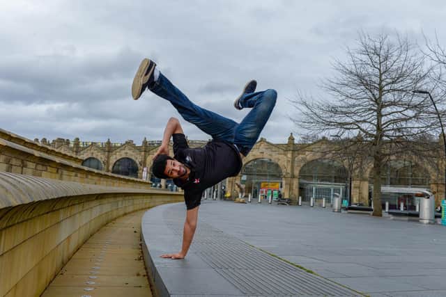 Rationale Arts director, Nathan Geering, pictured outside Sheffield train station.