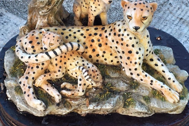 Do you recognise this leopard sculpture dumped in the woods?