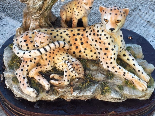 Do you recognise this leopard sculpture dumped in the woods?