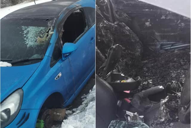 Car destroyed in Sheffield