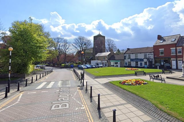 There were 38 positive cases in Cramlington Village where the rate is 850.