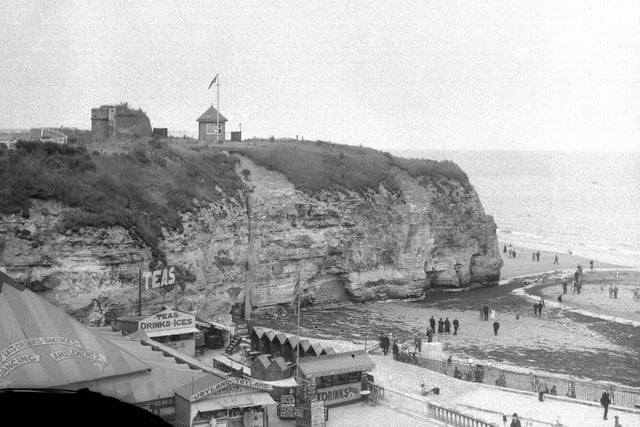 Holey Rock was pictured from the Beach Cafe in this 1935 view.