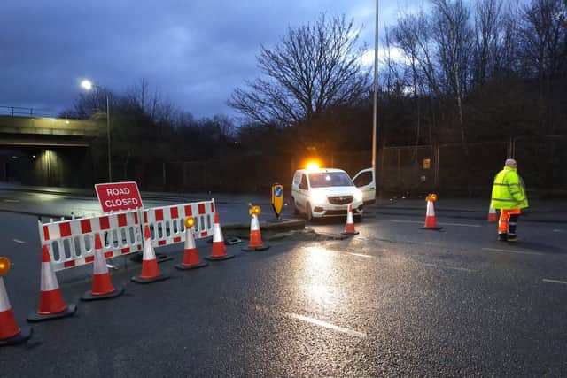 Shepcote Lane, Tinsley, Sheffield, remains closed this morning following a major water leak