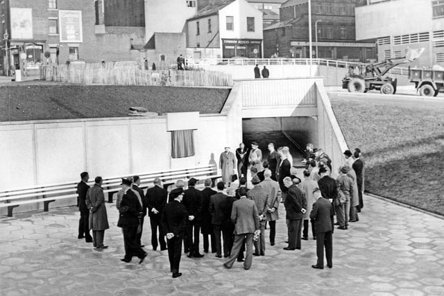 The opening of the subway at Charter Square in 1966