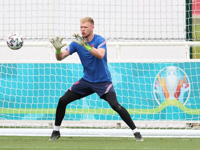 Young England goalkeeper Aaron Ramsdale is on the verge of a move to Arsenal from Sheffield United: Catherine Ivill/Getty