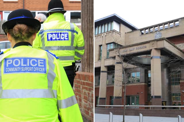 Sheffield Crown Court, pictured, has heard how a Sheffield pervert has narrowly been spared from jail after he had exchanged sexual images of himself with a 15-year-old girl.