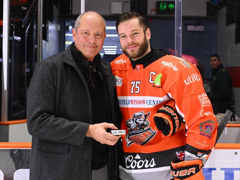 Ron Shudra (pictured with Robert Dowd, right) is a Canadian-British retired professional ice hockey player. He was a nine-time champion during his unparalleled career at Sheffield Steelers.