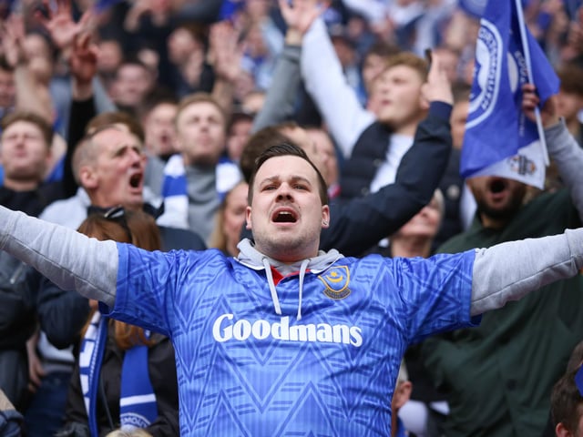 Pompey fans at Wembley.