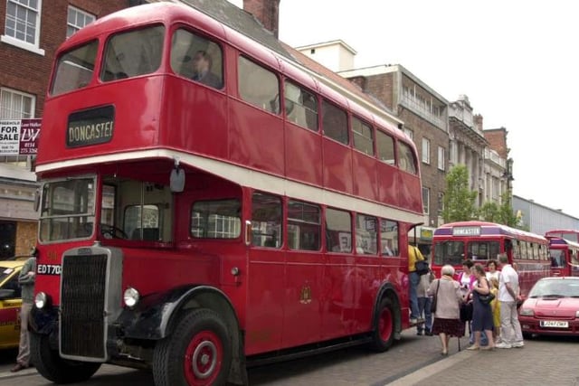 A vintage bus visited Doncaster in 2002.