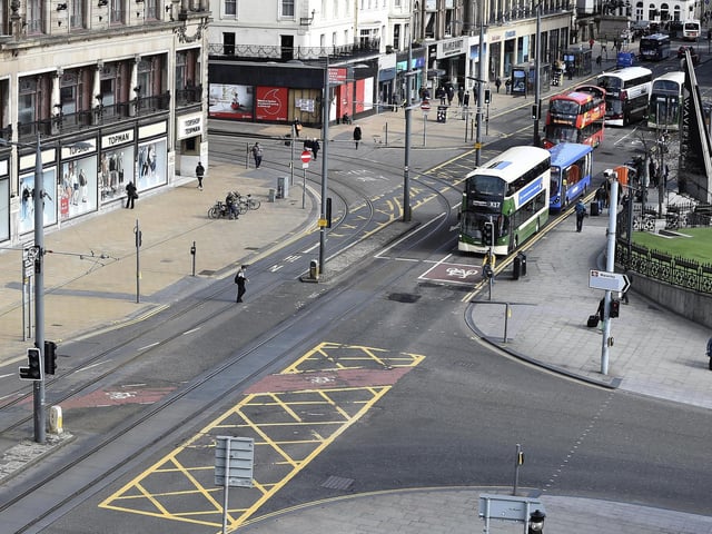 There is no more rush hour crush on the buses as much of the work force remains at home. Picture: Lisa Ferguson