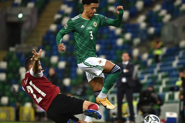 In action for Northern Ireland this week he took a knock but all seems to be well with the player. United's only real recognised left back in the squad, he's a 'shoe in' for the role, even if he has looked a little nervy in the Premier League of late.