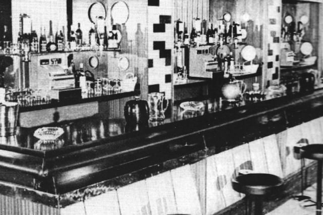 This is what The Tricorn Club bar looked like from the inside. Photo: Pete Cross collection.