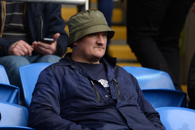 A PNE fan waiting for kick-off on Saturday afternoon