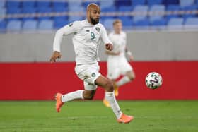 David McGoldrick will miss trhe Republic of Ireland's two Nations League matches against Wales and Finland after suffering an abductor injury. (Photo by Alexander Hassenstein/Getty Images)