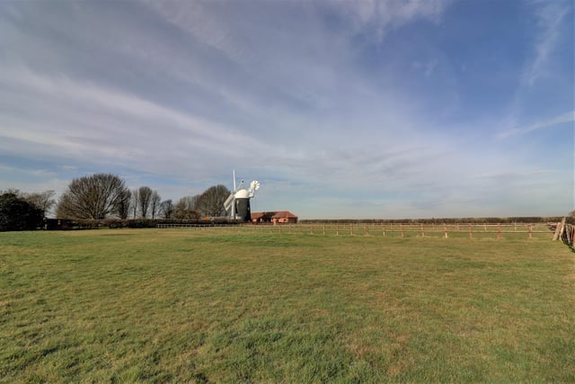 From the gardens and paddocks you have a lovely view of Tuxford's working windmill.