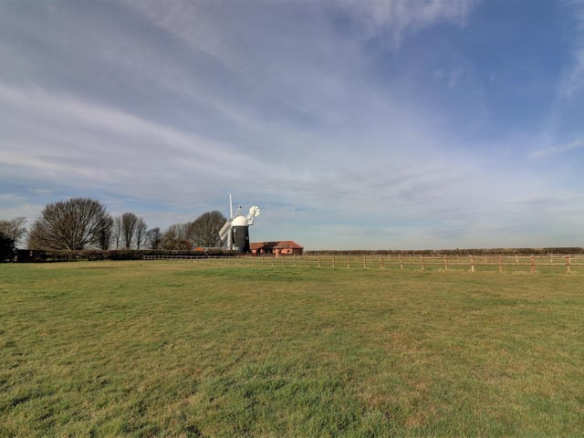 From the gardens and paddocks you have a lovely view of Tuxford's working windmill.