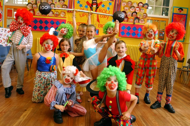 It;s circus day at Cleadon Infants School in 2003. Is your child one of the performers?