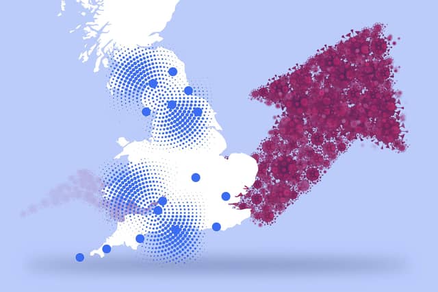 Several areas of England have seen huge weekly increases in Covid-19 cases (Composite: Kim Mogg / JPIMedia)