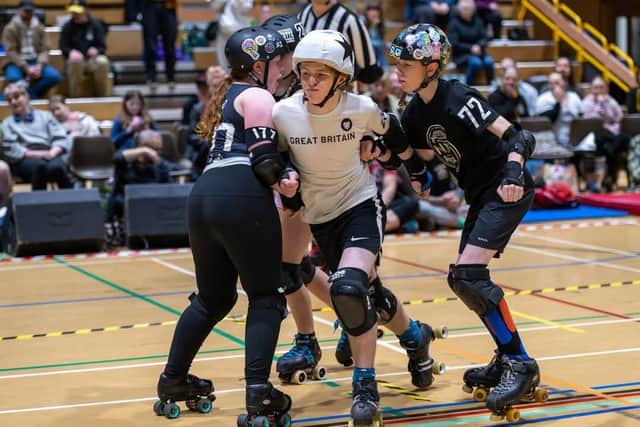 Tom Halsall, 17, from Upperthorpe, now hoping to take part in his second roller derby World Cup in July. Photo: Life Through Argo's Lens