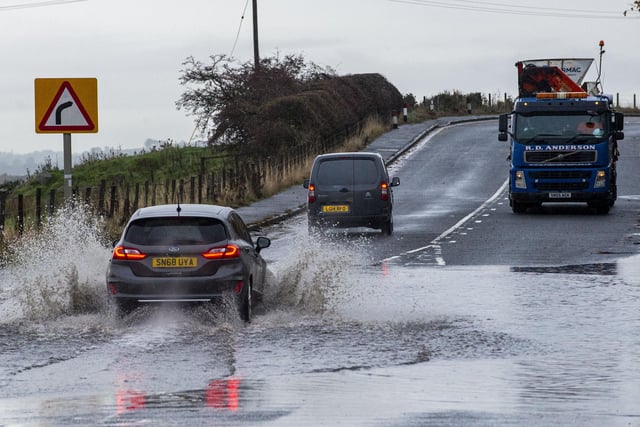 Another shot of the flooding on the A89 between Armadale and Blackridge in West Lothian on Thursday morning.