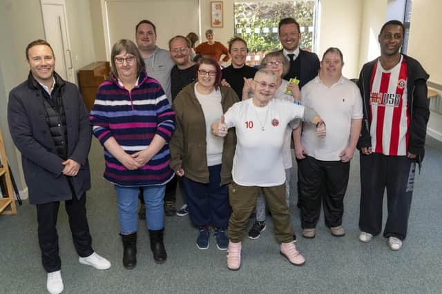 Sheffield United Chief Executive Stephen Bettis and VP Mark Ross visit St Wifrids Centre on Queens Road. Picture Scott Merrylees