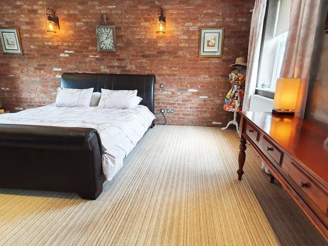 The main house has four bedrooms.