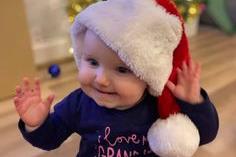 This nine-month-old from Midlothian is already rocking a Santa hat