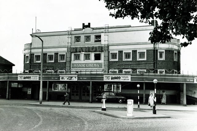 The Manor Cinema, Manor Top, Sheffield, in 1976.  The cinema opened on  December 12, 1927.  It first closed as a cinema, apart from the children’s Saturday matinees, in July 1963, reopening a few days later as the Manor Casino - Star Bingo Club. Films did return on a part time basis along with some bingo sessions in November 1963. Final closure for the Manor Cinema was on June 14, 1969