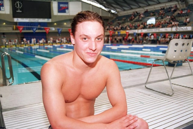 Pictured at the World Champion Swimming at Ponds Forge is Sheffield swimmer Daniel Carr