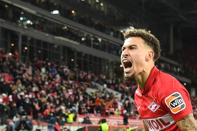 The son of Celtic legend Henrik Larsson, 25-year-old striker Jordan Larsson has been without a club following his departure from Spartak Moscow and has been linked with West Ham United and Nottingham Forest (Photo by Getty Images)