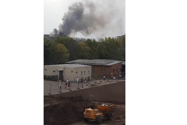 A fire has broken out in Goldsmith Avenue near Orchard Road. Picture: Marion Cooper
