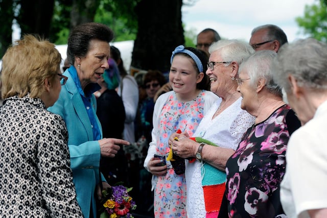 The year 2015 saw the historic meeting between Princess Anne and the famous Falkirk Yarn Bomb Knitters