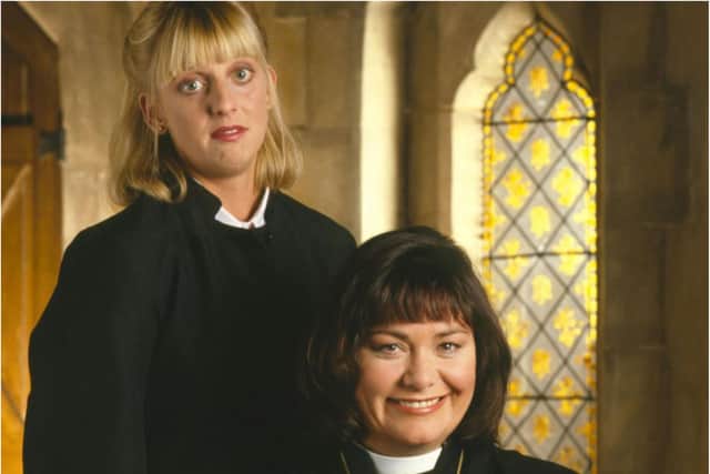 Emma Chambers and Dawn French in the Vicar of Dibley.