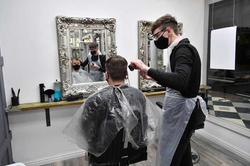 Visits to hairdressers and barbers can go ahead but appointments must be booked in advance.
