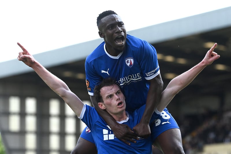 Liam Mandeville put Chesterfield 2-1 up in the play-off eliminator but it wasn't to be in the end.
