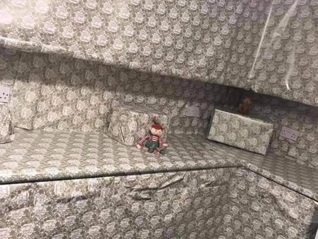 Jannaya Daly wrapped up her entire kitchen! She said: "Definitely one my best ones i did and yes it took me and my nephew some doing but was buy far the best coming down in the morning."