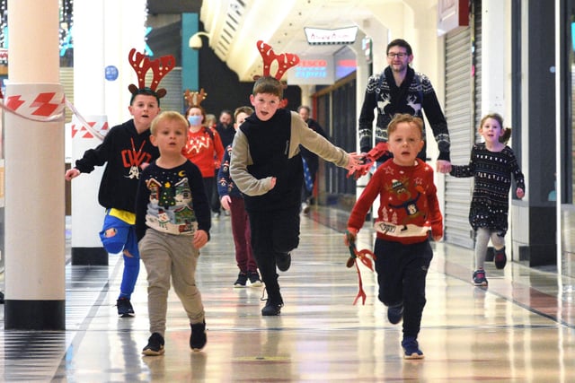 Adults and youngsters all took part in Sunderland's Reindeer Dash.