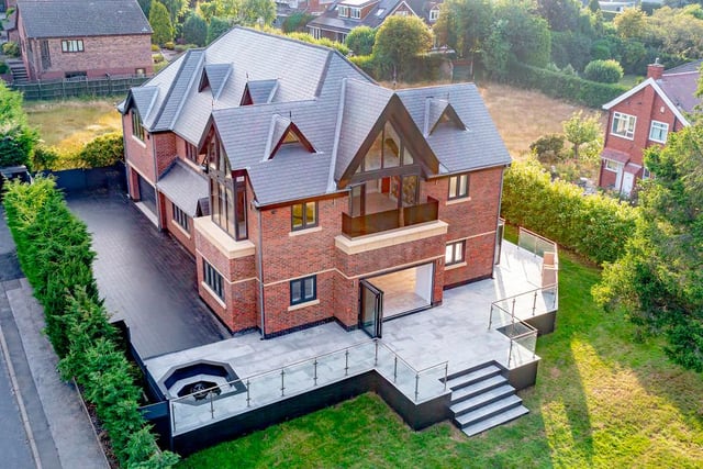 A second aerial view of the exterior of The Pinnacle. It underlines the spectacular majesty of the six-bedroom home.