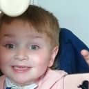 Jordan Reid, now five, was diagnosed with brain cancer shortly before his second birthday