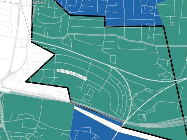 Cosham South had five confirmed cases in the seven days to October 16.