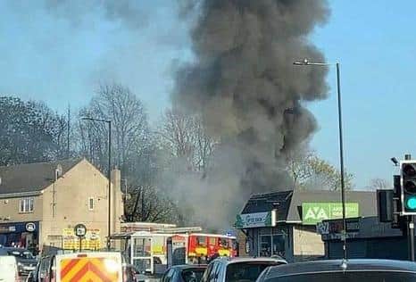 Thick plumes of smoke can be seen in Handsworth. Picture by Rachel Roberts